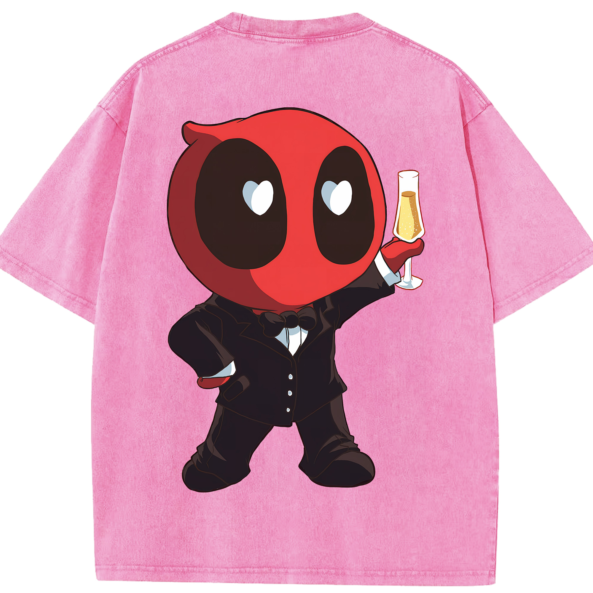 （画像用） Deadpool デッドプール 綿100% ヴィンテージ風 半袖Tシャツ（背面プリント）